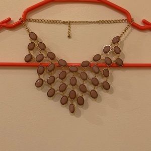 Classic gold and beige statement necklace